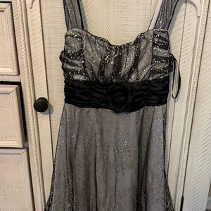 My Michelle Black and Silver Kids Dress